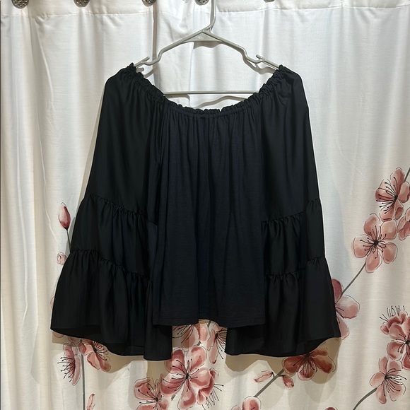ANTHROPOLOGIE Black Blouse with Bell Sleeves Size XS - Picture 1 of 6